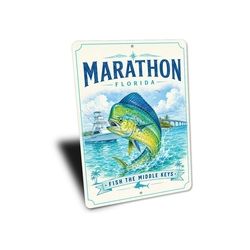 Marathon Florida Fish in the Middle Keys Sign