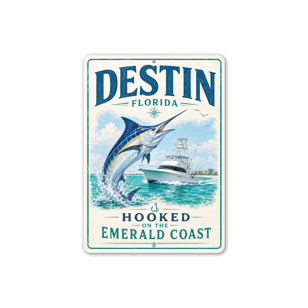 Destin Hooked ont he Coast Sign