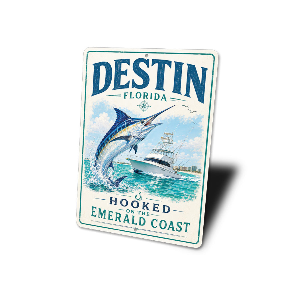 Destin Hooked ont he Coast Sign