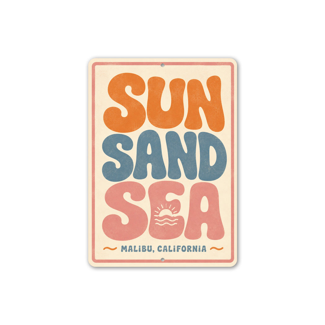 Sun, Sand, Sea Beach Sign