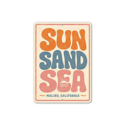 Sun, Sand, Sea Beach Sign