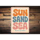 Sun, Sand, Sea Beach Sign