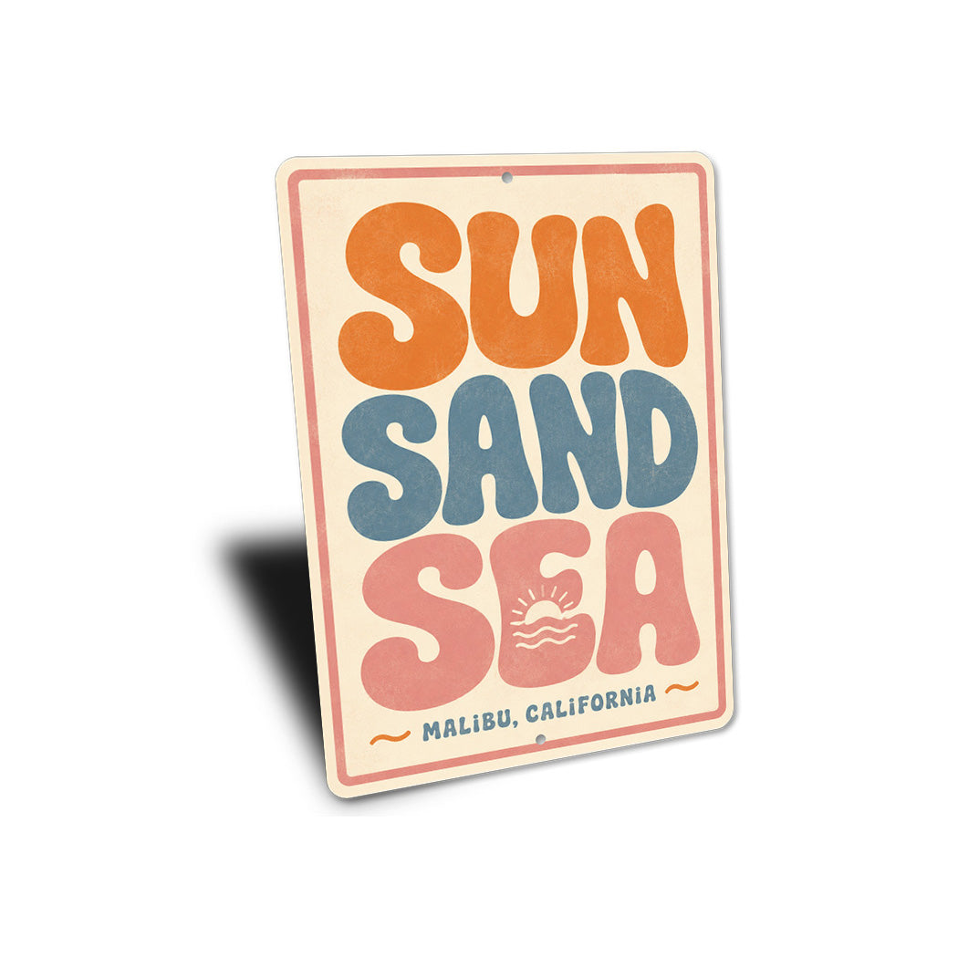 Sun, Sand, Sea Beach Sign