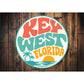 Key West Florida Sunset Round Sign