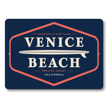 Venice Beach Boardwalk Surf Club Sign