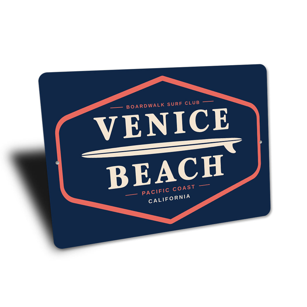 Venice Beach Boardwalk Surf Club Sign