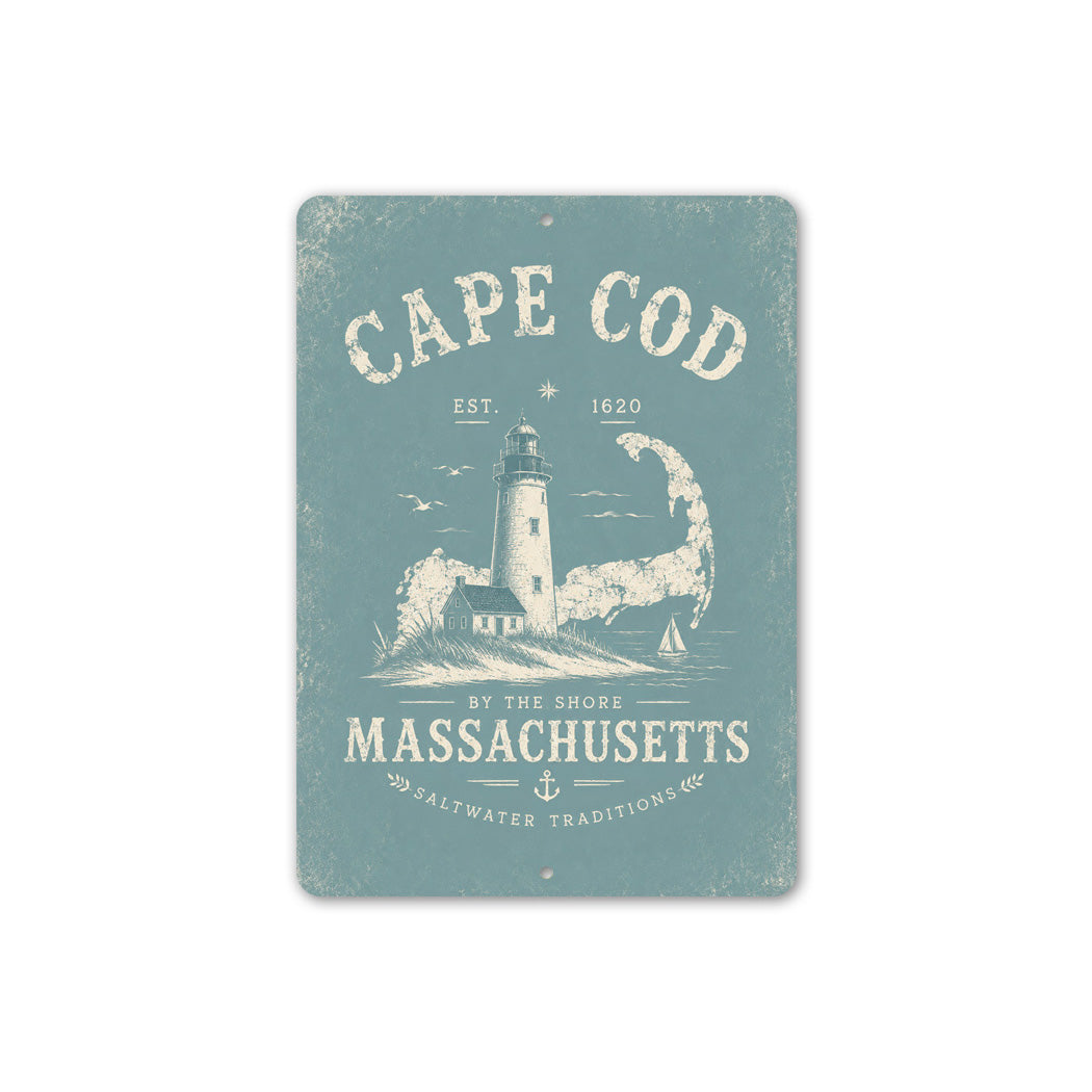 Cape Cod Lighthouse Saltwater Sign