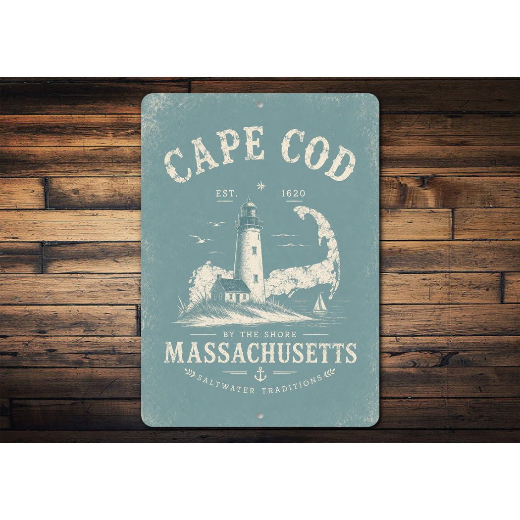 Cape Cod Lighthouse Saltwater Sign