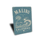 Malibu Waves Pacific Coast Sign
