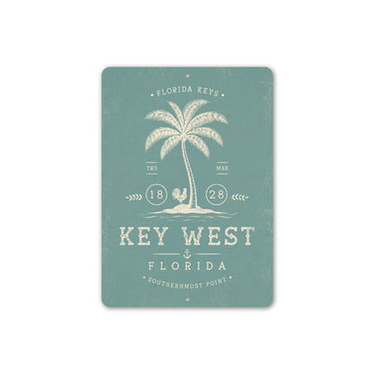 Florida Keys Palm Tree Key West Sign