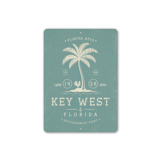 Florida Keys Palm Tree Key West Sign