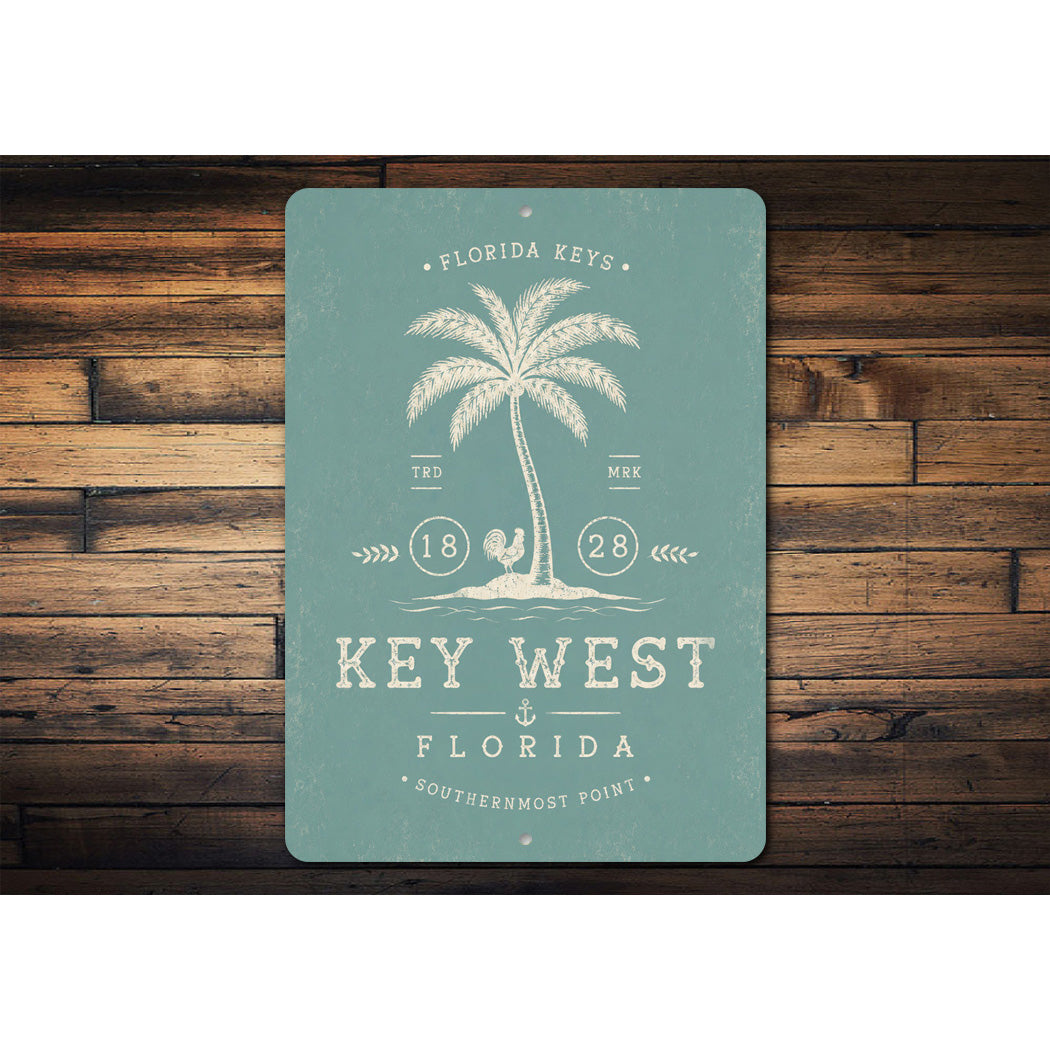 Florida Keys Palm Tree Key West Sign