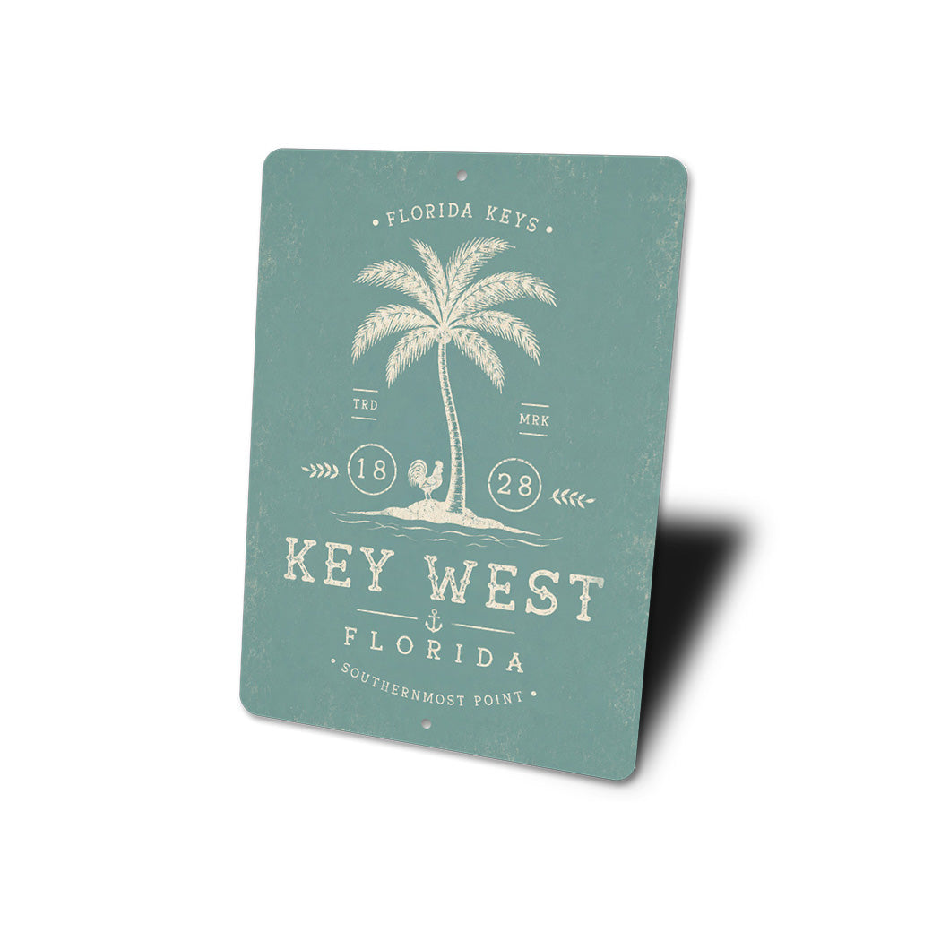 Florida Keys Palm Tree Key West Sign