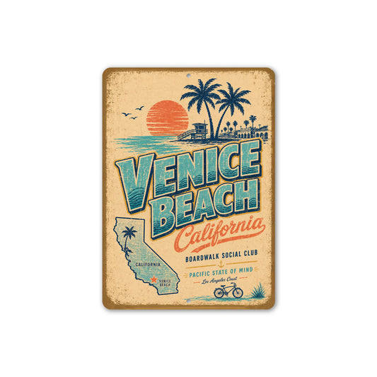Venice Beach Boardwalk Coastal Sign