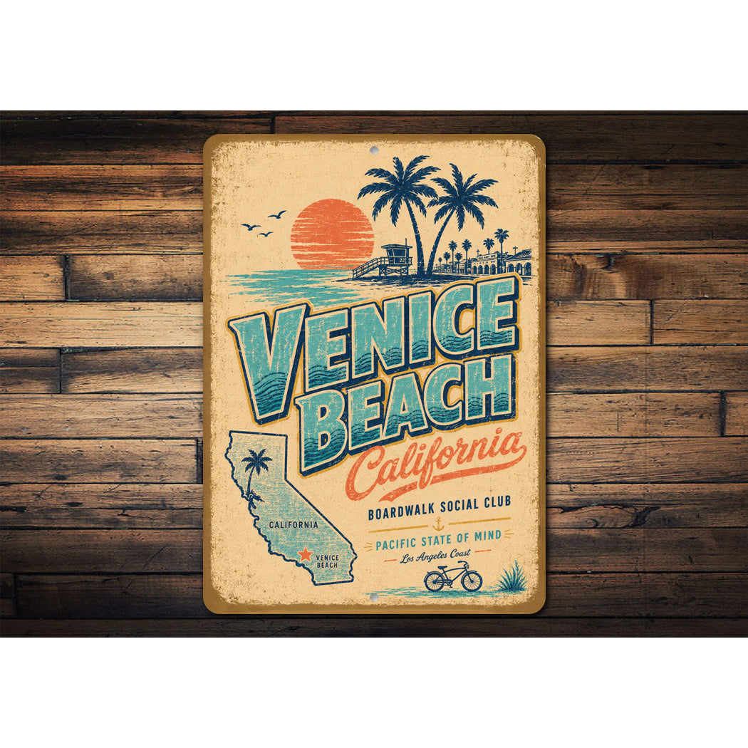 Venice Beach Boardwalk Coastal Sign
