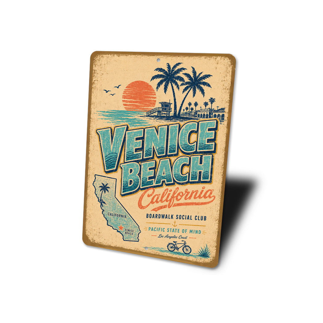 Venice Beach Boardwalk Coastal Sign