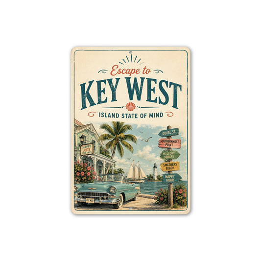 Key West Island State of Mind Sign
