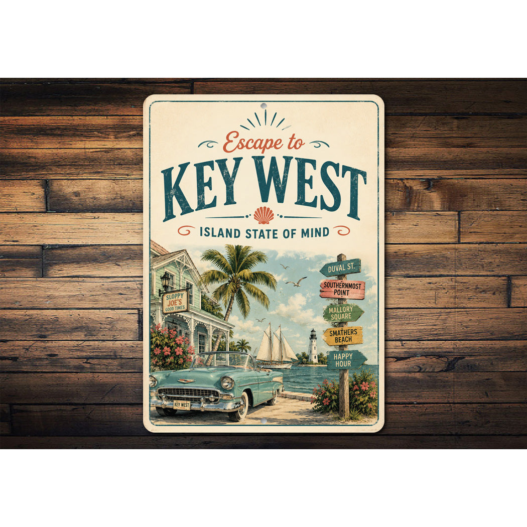 Key West Island State of Mind Sign