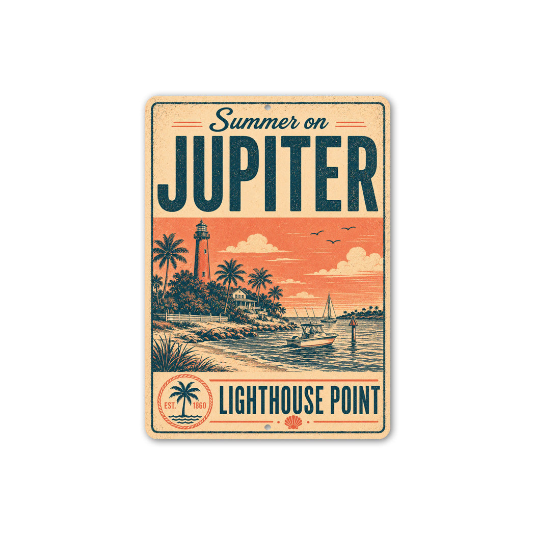 Summer on Jupiter Lighthouse Sign