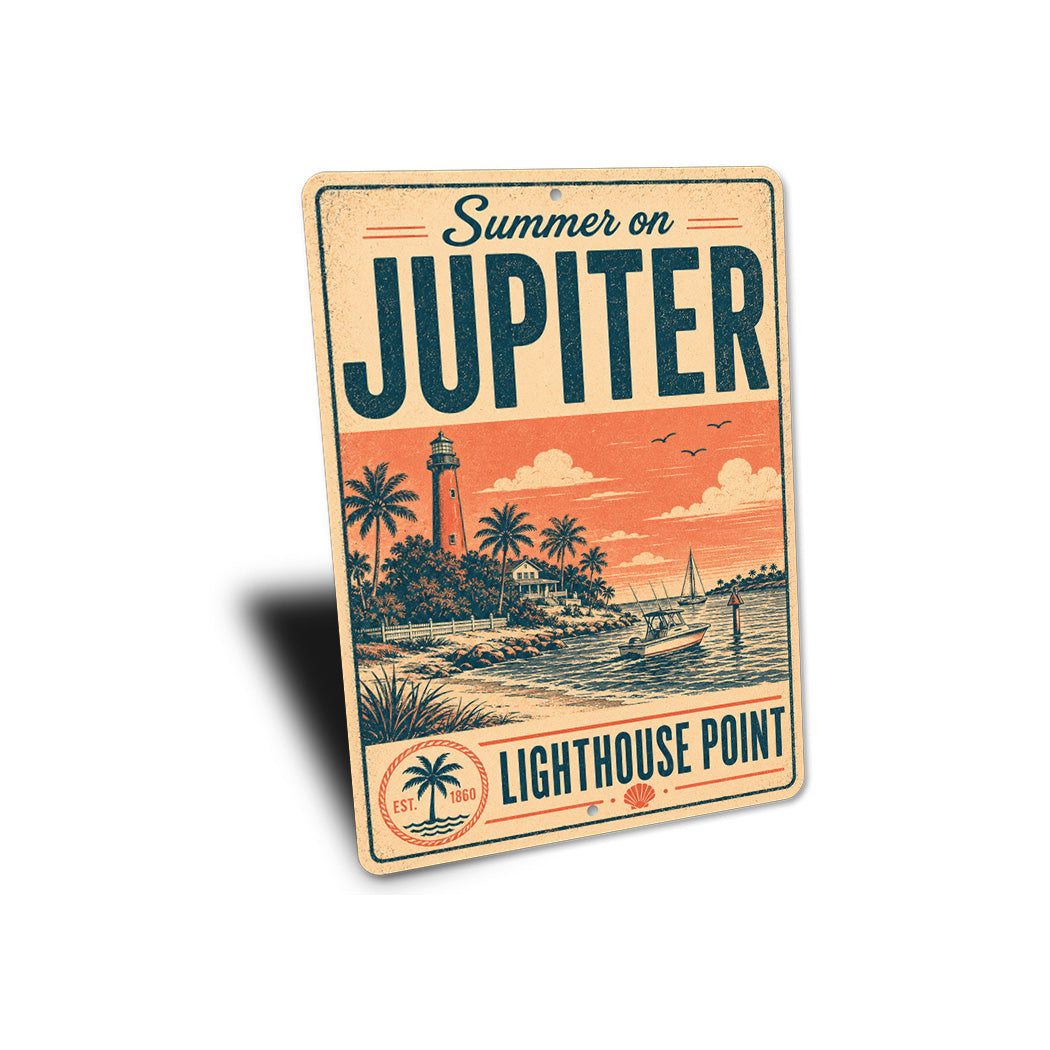 Summer on Jupiter Lighthouse Sign