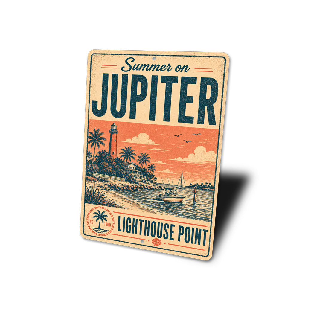 Summer on Jupiter Lighthouse Sign