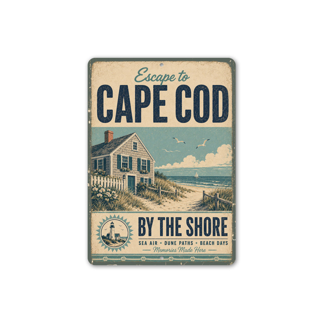 Escape Cape Cod by the Shore Sign