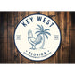 Key West Southernmost Paradise Rooster Round Round Sign