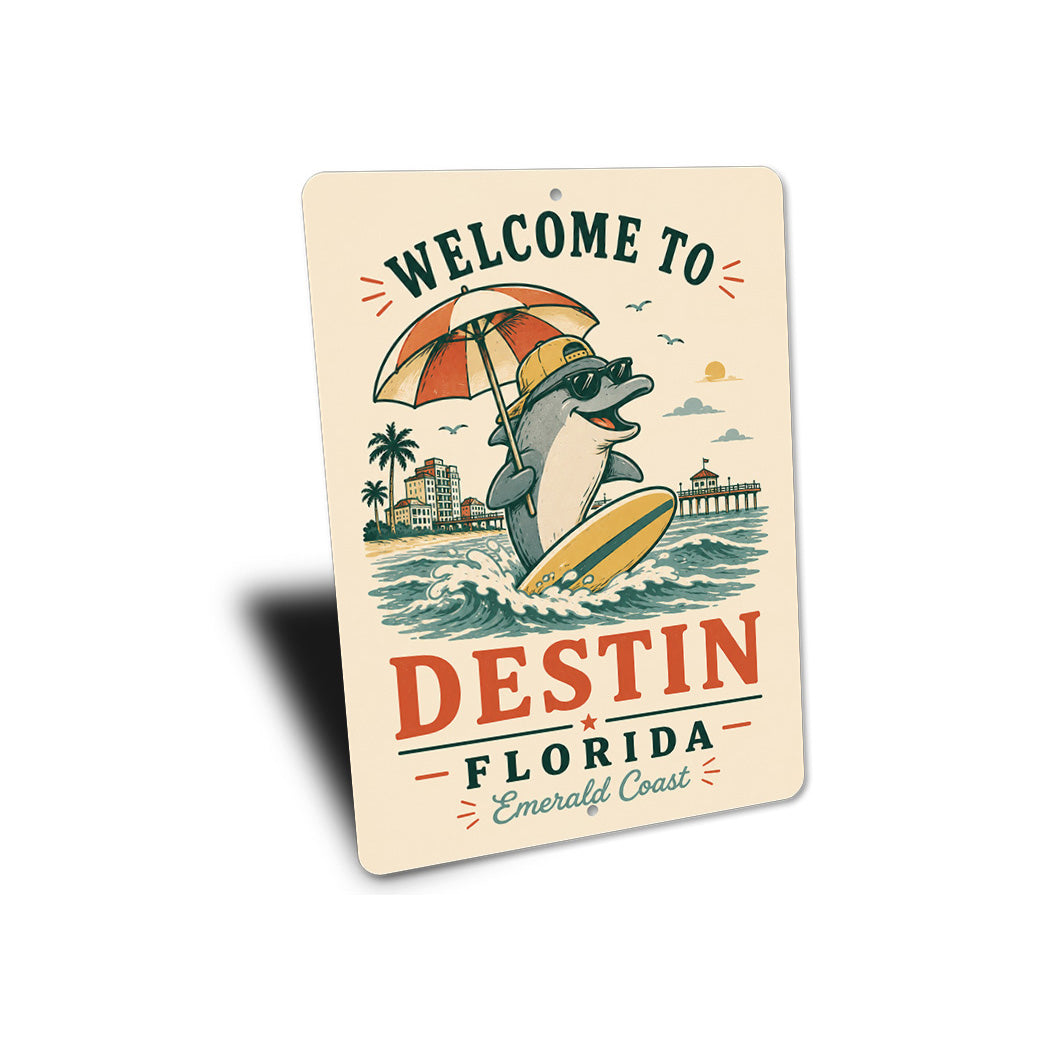Welcome to Destin FL Dolphin Sign