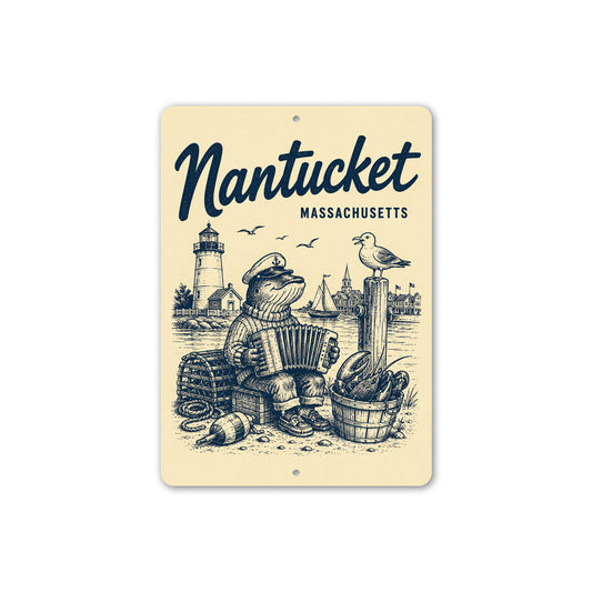 Nantucket Lobster and Whale Sign