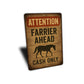 Farrier Ahead Rustic Horse Farm Sign