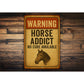Equestrian Horse Farm Ranch Funny Rustic Sign