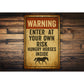 Hungry Horses Inside Funny Ranch Rustic Sign