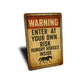 Hungry Horses Inside Funny Ranch Rustic Sign