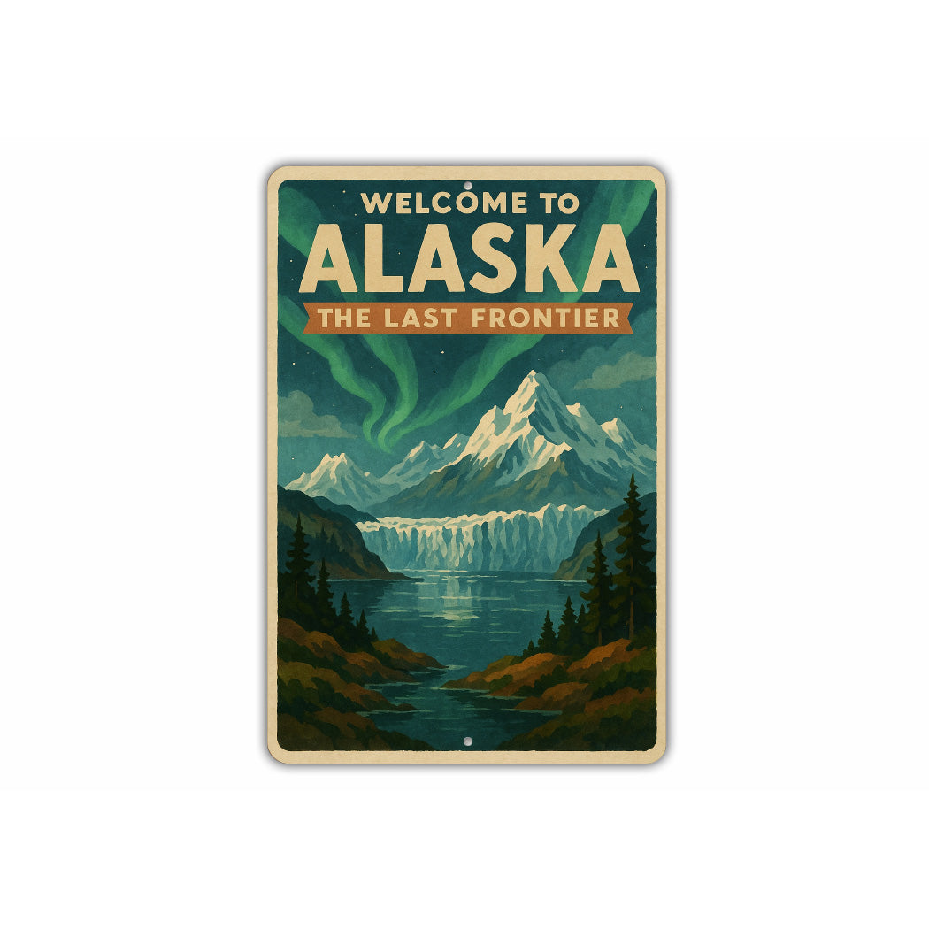 Welcome To Alaska The Last Frontier Sign