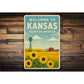 Welcome To Kansas Heart Of America Sign