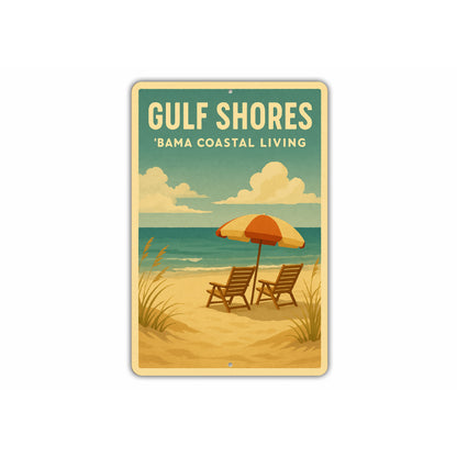 Gulf Shores Bama Coast Living Sign