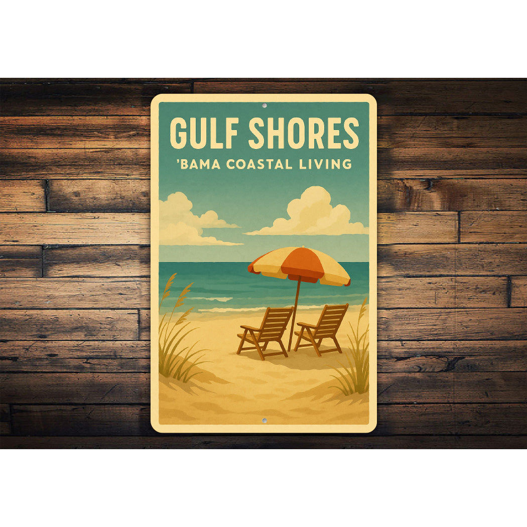 Gulf Shores Bama Coast Living Sign