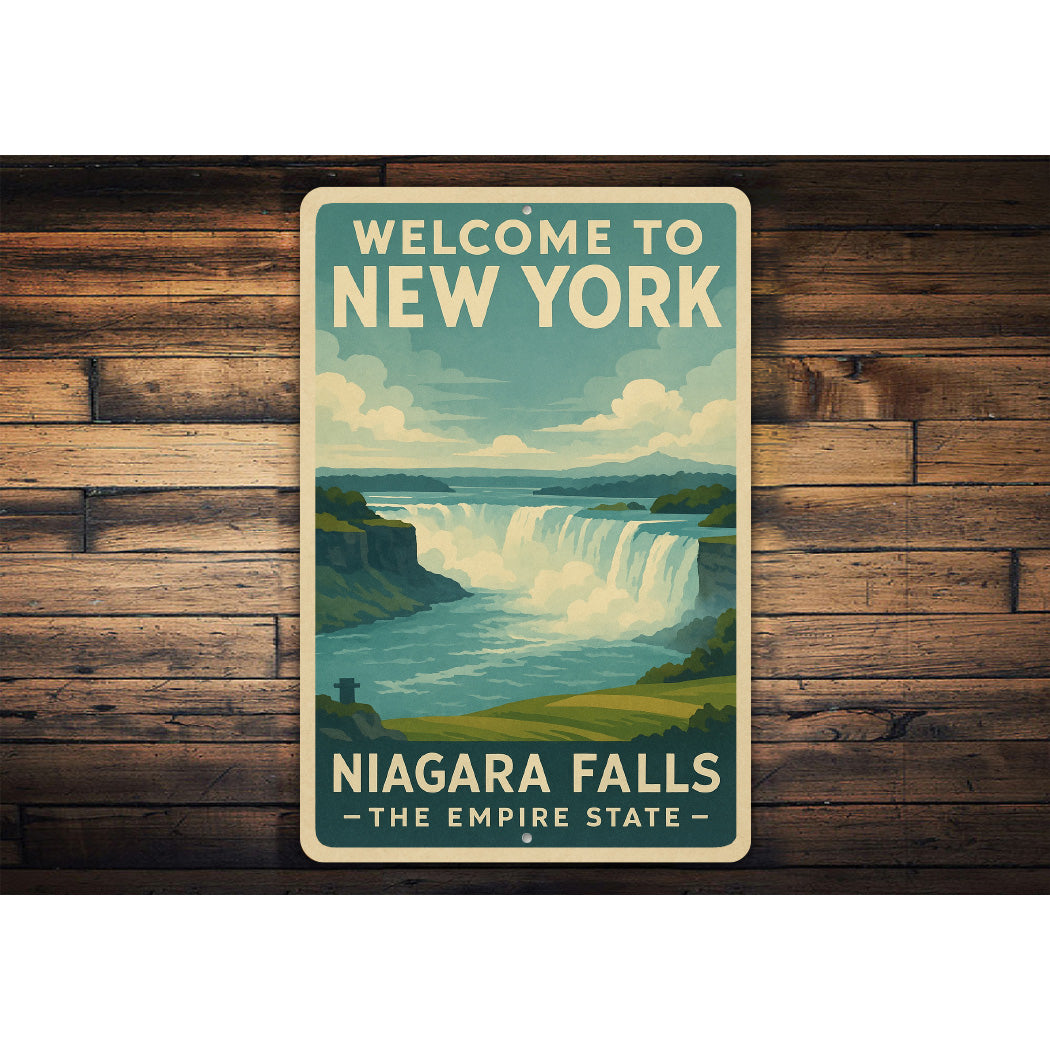Welcome To New York Niagra Falls The Empire State Sign