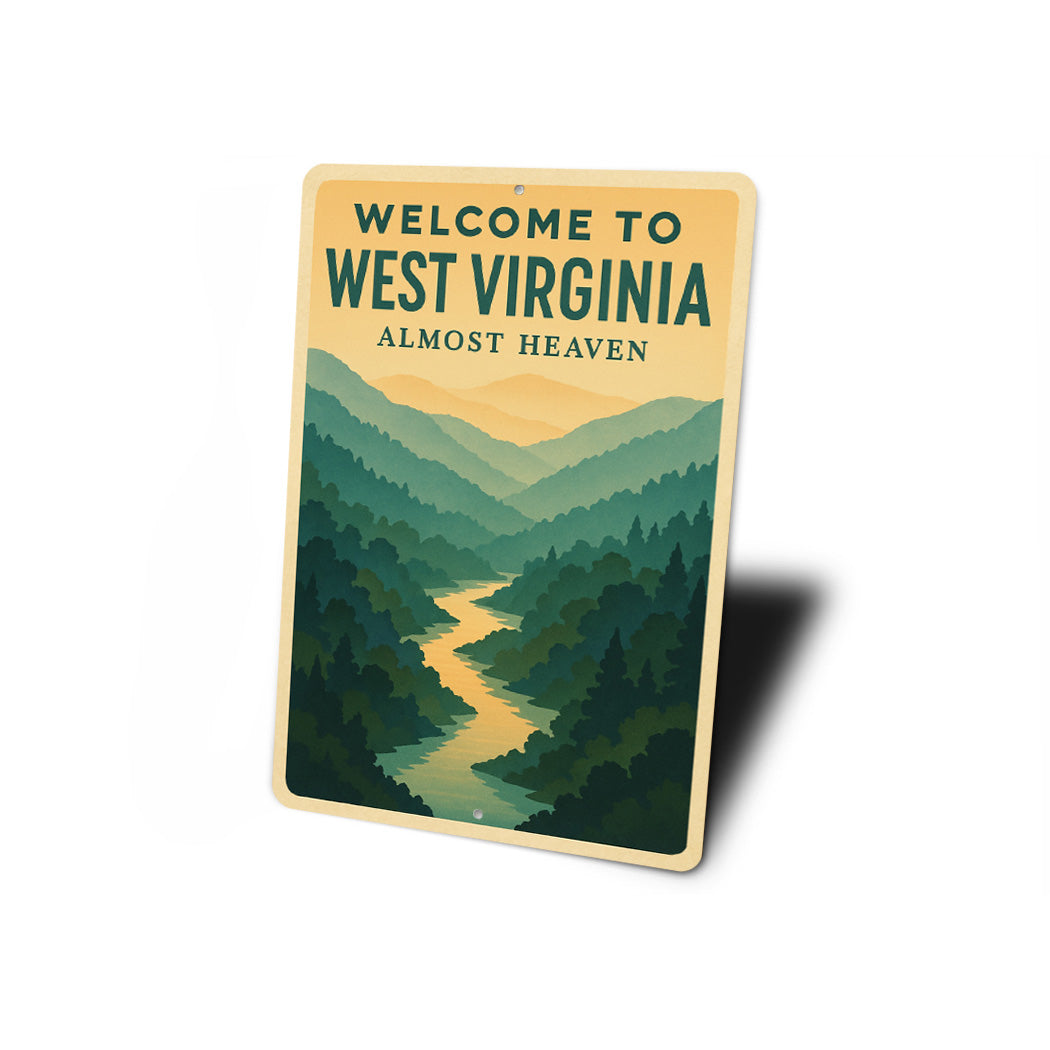 Welcome To West Virginia Almost Heaven Sign