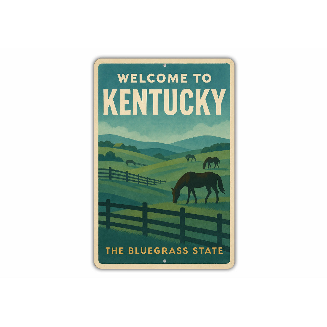 Welcome To Kentucky The Bluegrass State – Lizton Sign Shop Wholesale