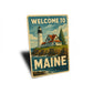 Welcome To Maine Lighthouse Sign