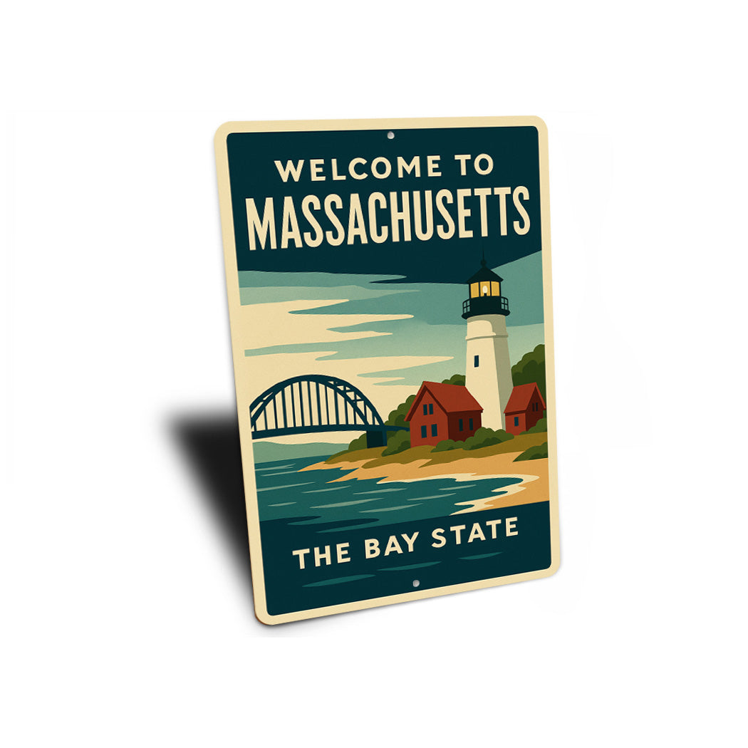 Welcome To Massachusetts The Bay State Sign