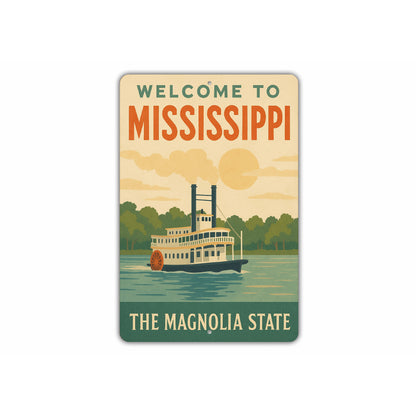 Welcome To Mississippi The Magnolia State Sign