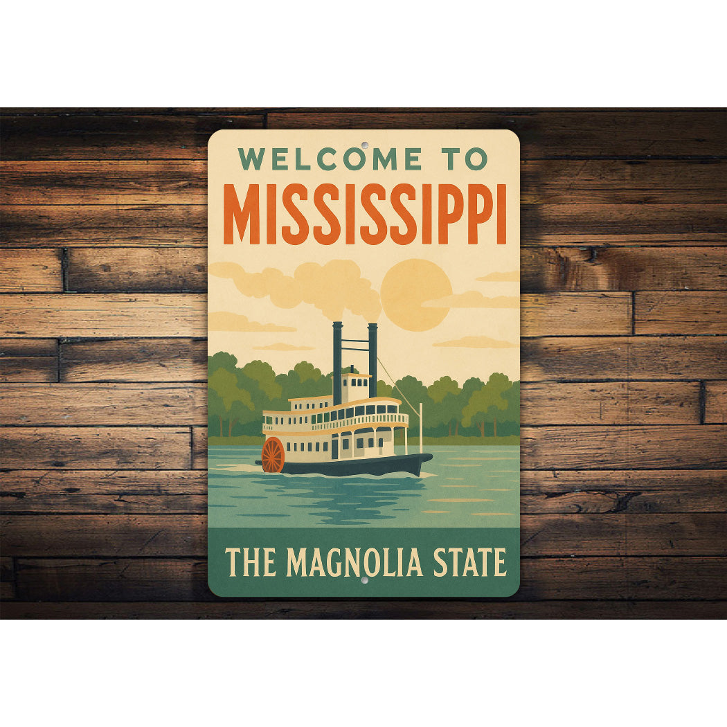 Welcome To Mississippi The Magnolia State Sign