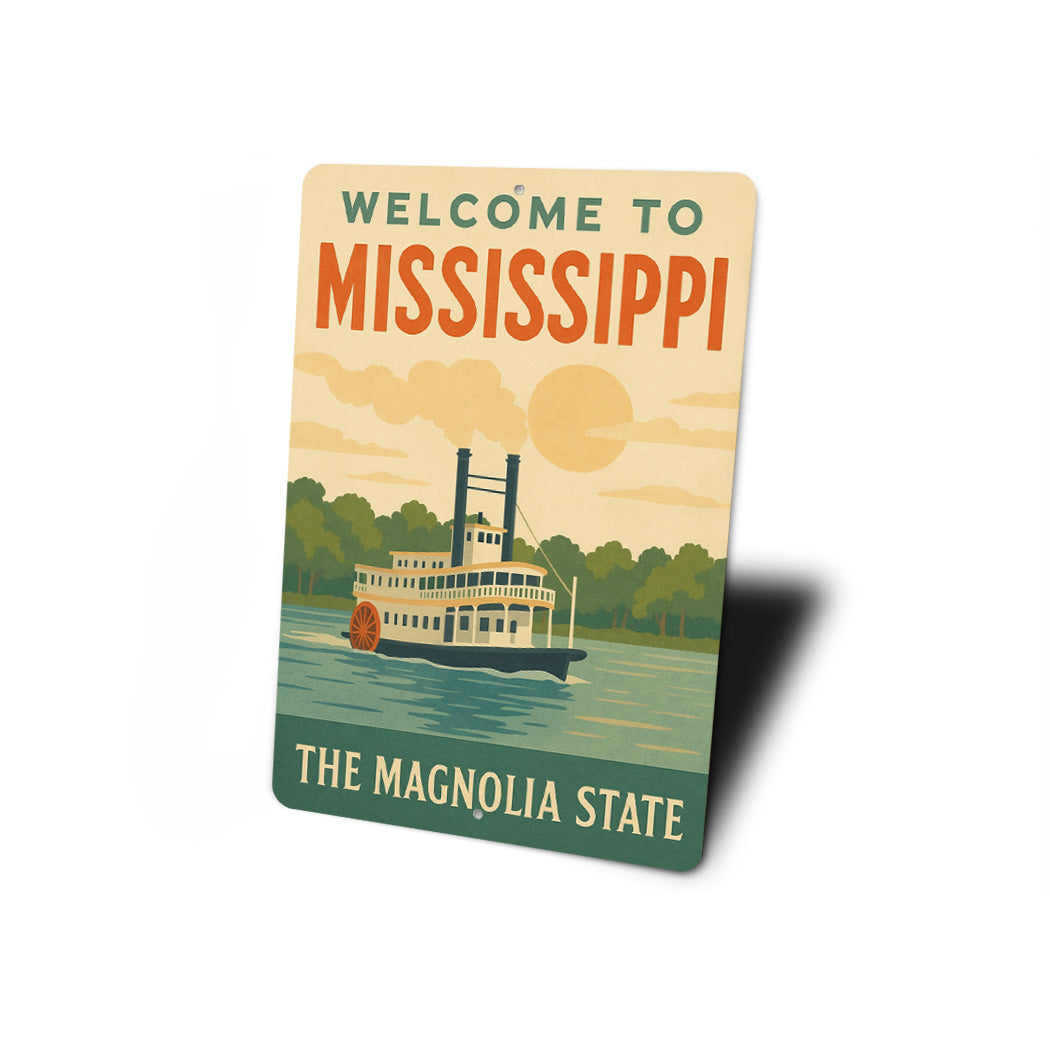 Welcome To Mississippi The Magnolia State Sign