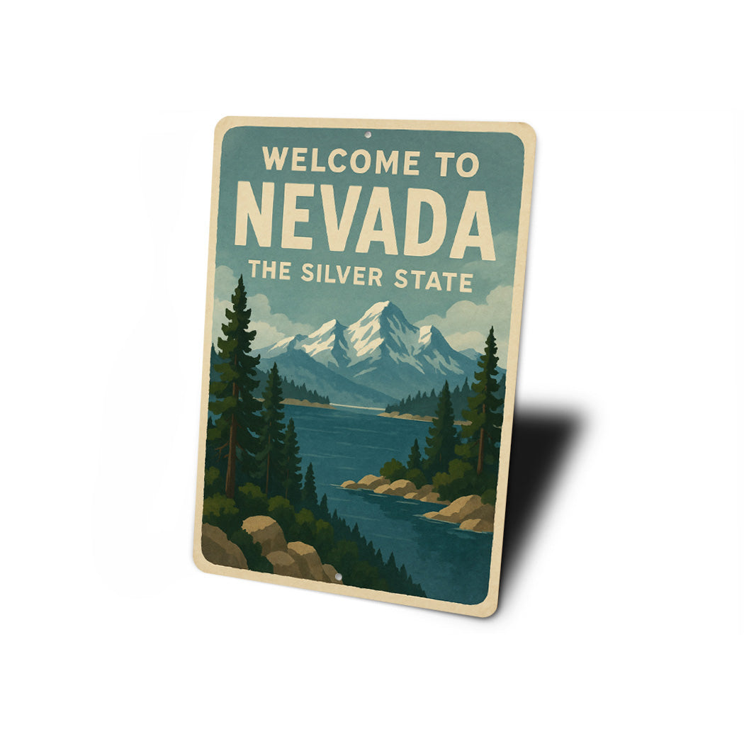 Welcome To Nevada The Silver State Sign