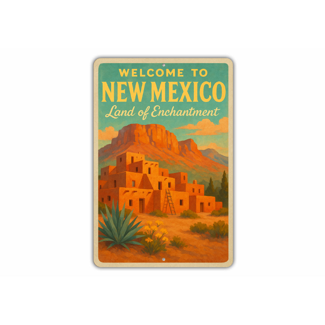 Welcome To New Mexico Land Of Enchantment Sign