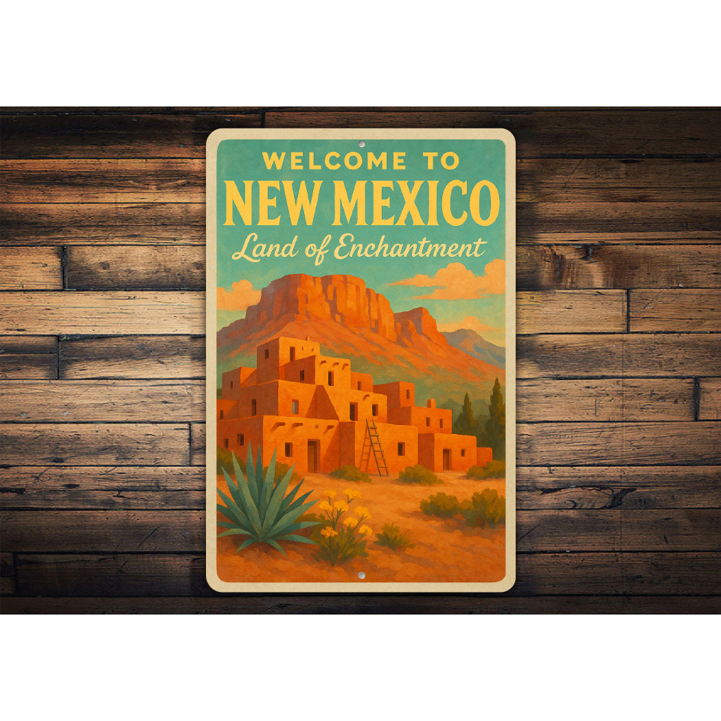 Welcome To New Mexico Land Of Enchantment Sign