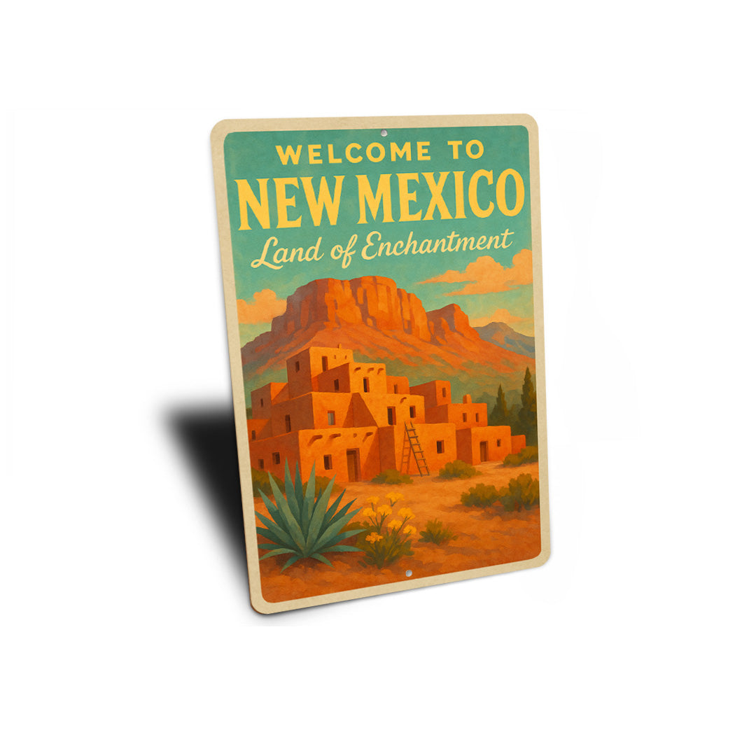 Welcome To New Mexico Land Of Enchantment Sign