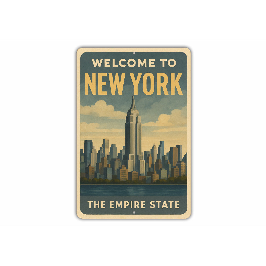 Welcome To New York The Empire State Sign